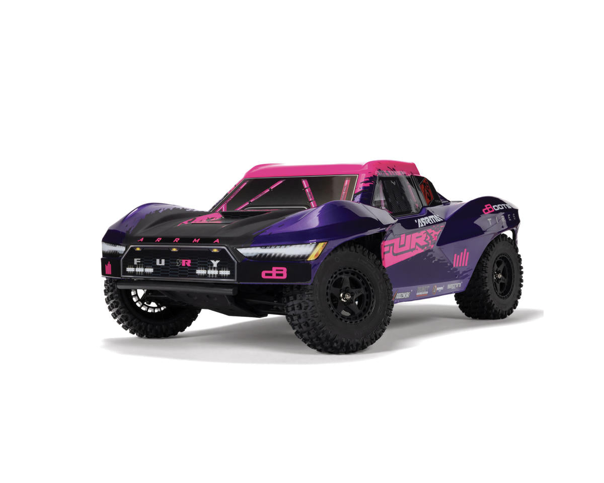 Arrma Fury 1/10 2wd 223S BLX Short Course Truck, RTR, Purple, ARA3521T3