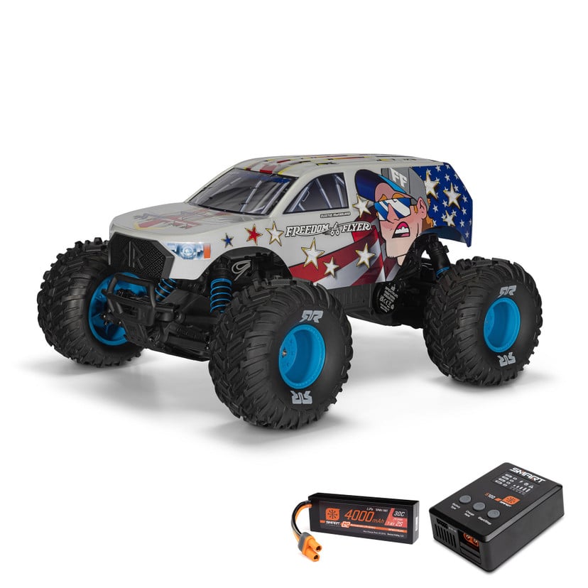 Arrma Freedom Flyer 223S BLX 1/10 2WD RTR Brushless Monster Truck (White) ARA3530SFFT1