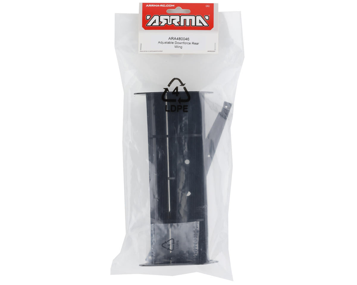 ARA480046 Arrma Adjustable Downforce Rear Wing, AR480046 ARRMA