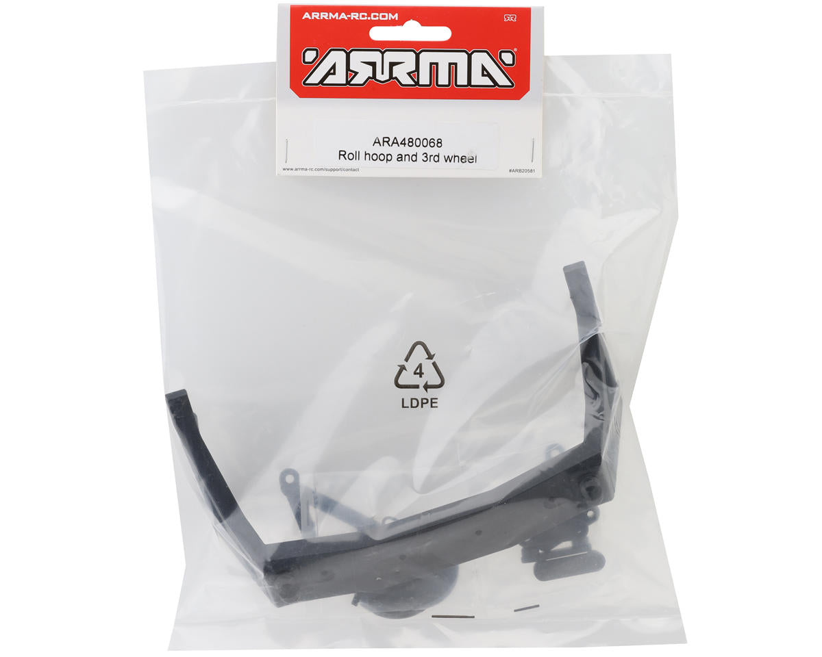 ARA480068 Arrma Roll Hoop and 3rd Wheel, Big Rock 6S ARRMA