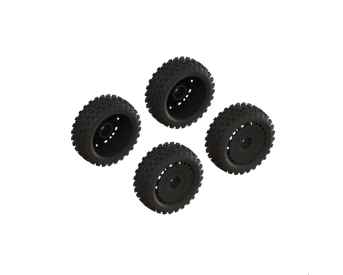 ARA550114 Arrma dBoots 2HO Preglued Tyre Set, Typhon Grom ARRMA