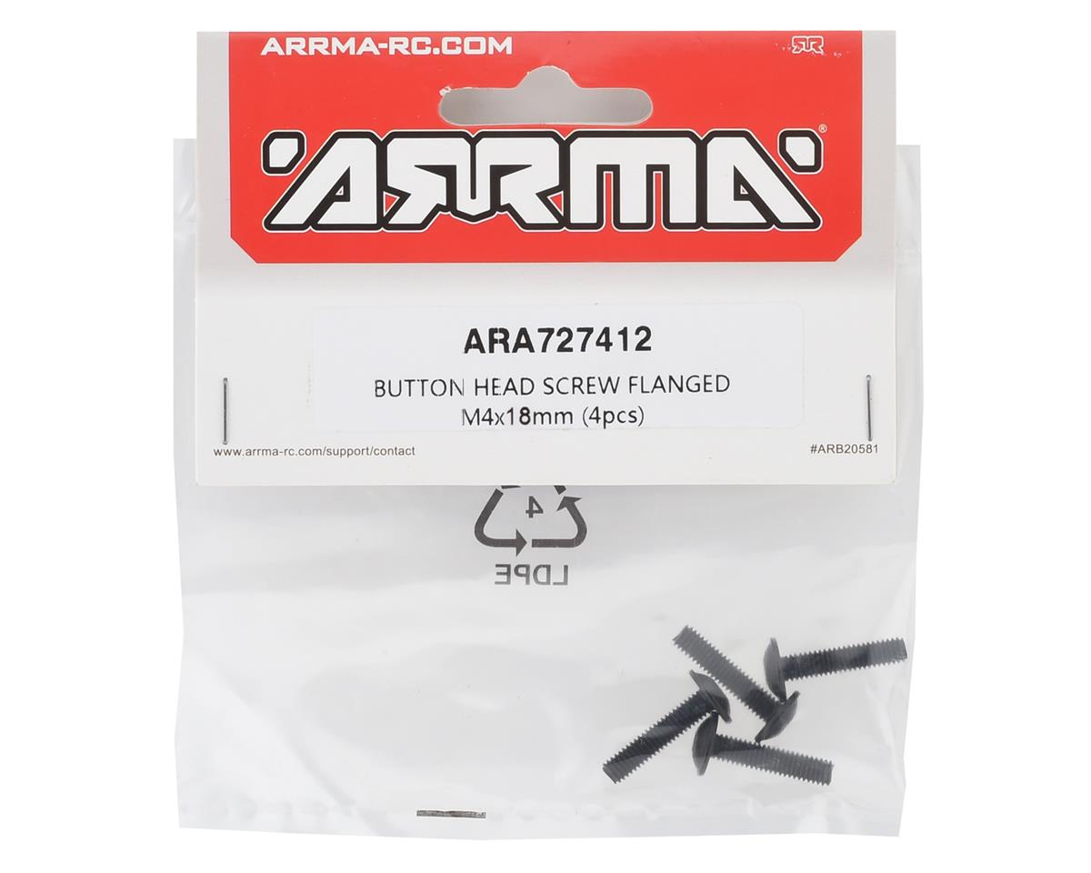 ARA727412 Arrma Button Head Screw Flanged M4x18mm (4), AR727412 ARRMA