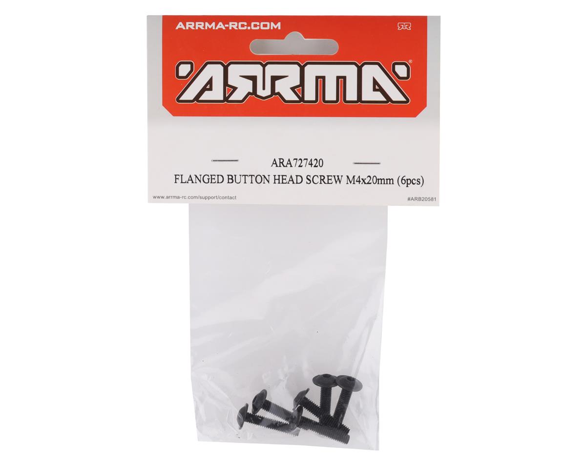 ARA727420 Arrma Flanged Button Head Screw M4x20mm, 6pcs, 8S BLX, AR727420 ARRMA