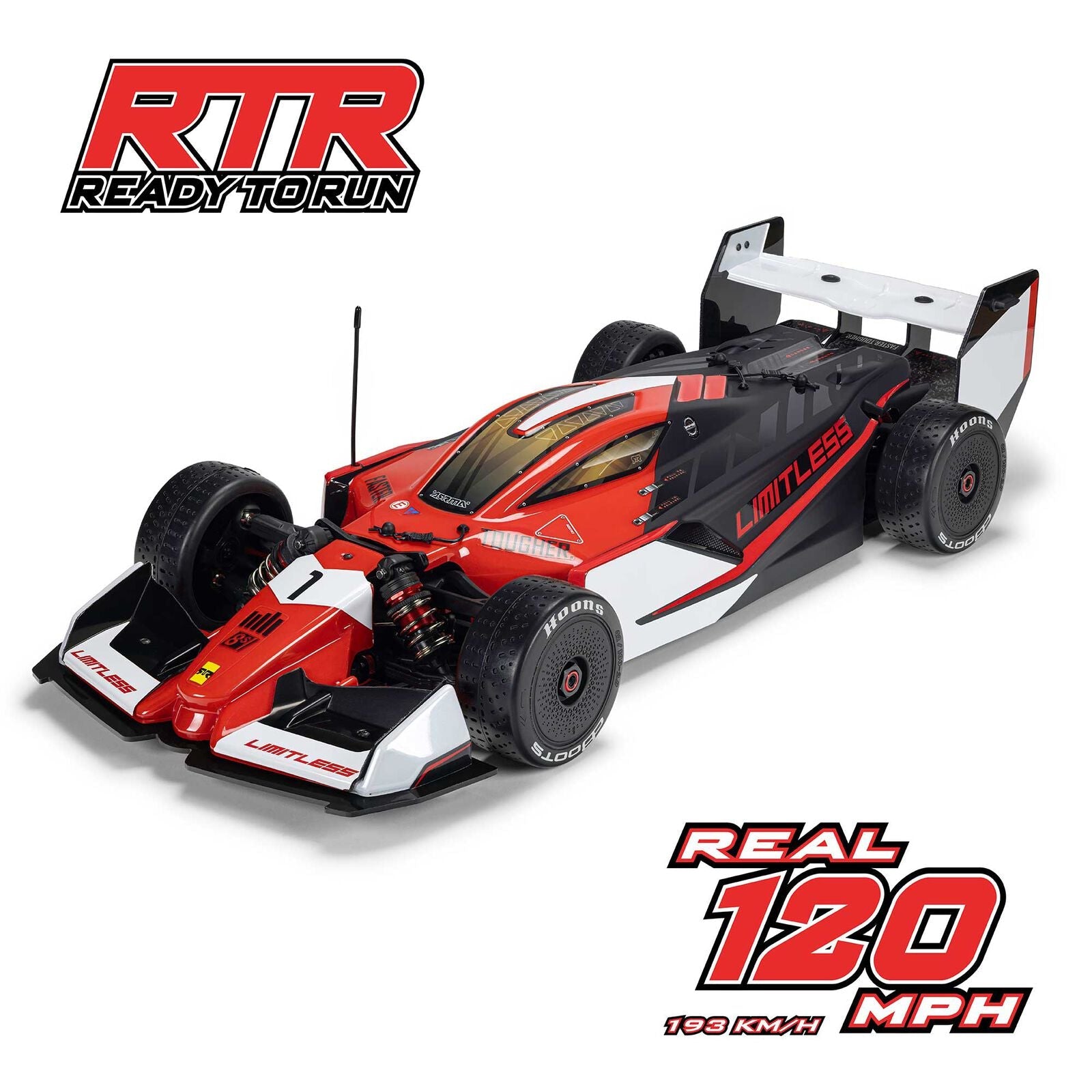 Coming Soon Earlier Oct 1/7 LIMITLESS 8S AVC 4X4 RTR Brushless Street Speed, Red/Black ARA7816T1 ARRMA