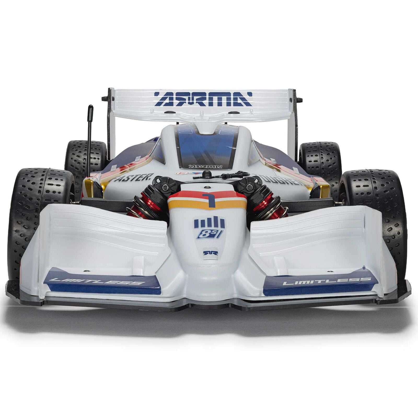 Coming Soon Earlier Oct 1/7 LIMITLESS 8S AVC 4X4 RTR Brushless Street Speed, White/Blue ARA7816T2 ARRMA