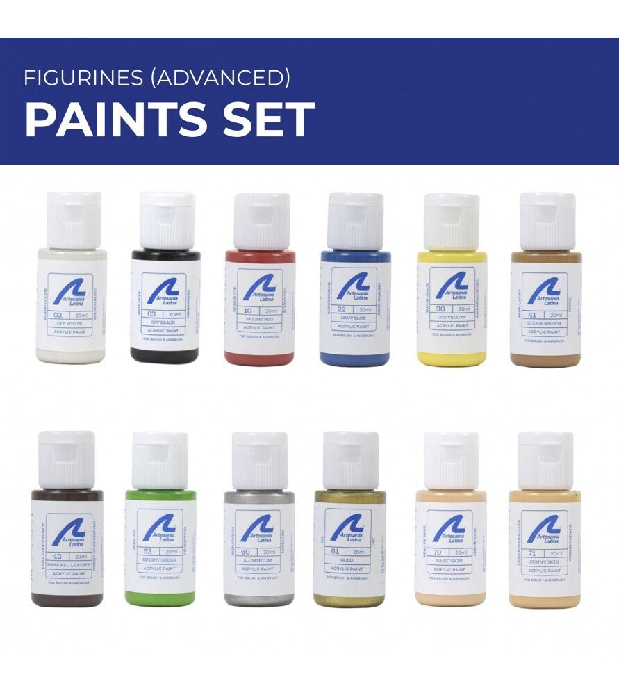 Artesania Paint Set for Figurines - Advanced: #22411F #20515F #22517F #22520F ART-277PACK15