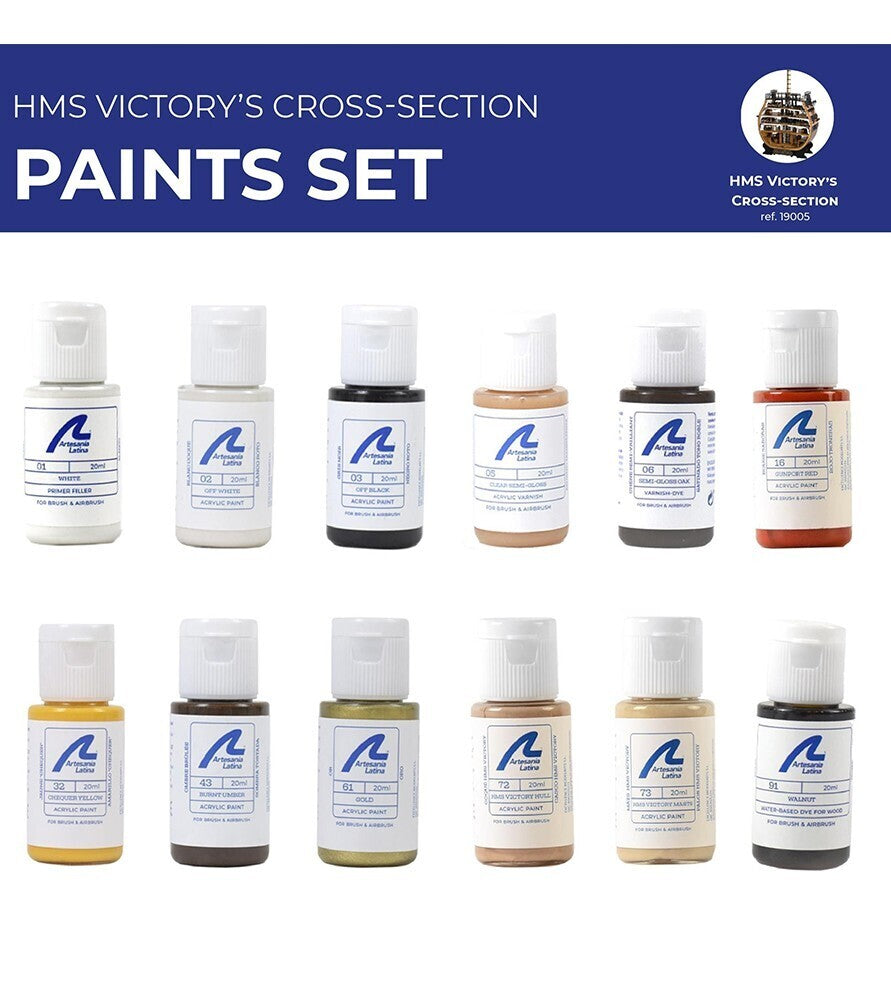 Artesania Paint Set for HMS Victory Cross-section #20500 ART-277PACK29