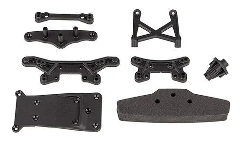 ASS21573 Reflex 14R Shock Towers, Bumper, and Skid Plate Set Team Associated