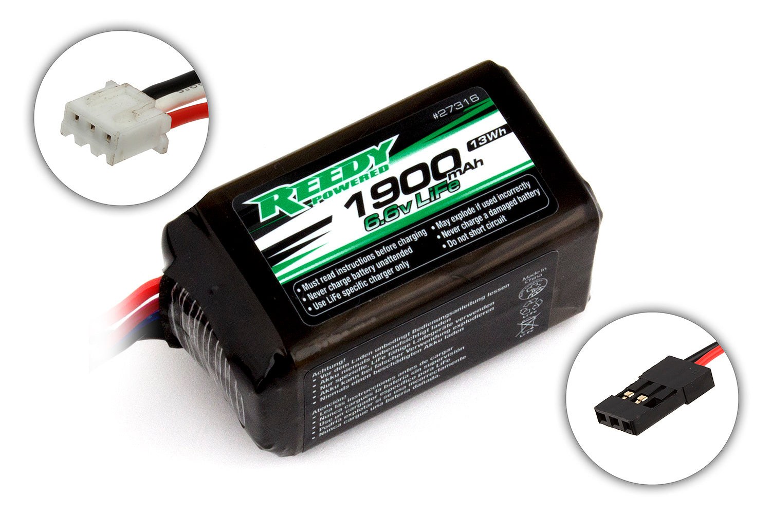 ASS27316 Reedy LiFe Pro RX 1900mAh 6.6V Hump Team Associated