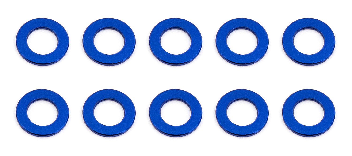 ASS31381 Ballstud Washers, 5.5x3.0x0.5 mm, blue aluminum Team Associated