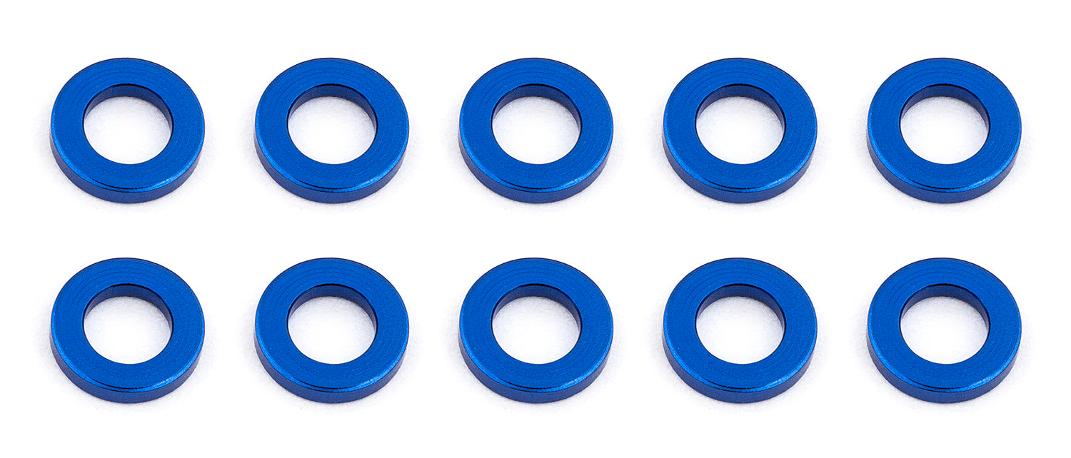 ASS31382 Ballstud Washers, 5.5x3.0x1.0 mm, blue aluminum Team Associated