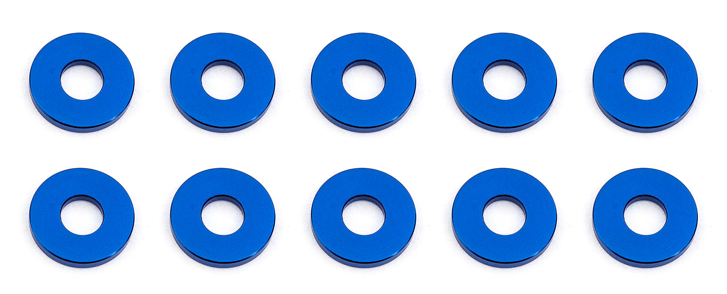ASS31385 Bulkhead Washers, 7.8x3.0x1.0 mm, blue aluminum Team Associated