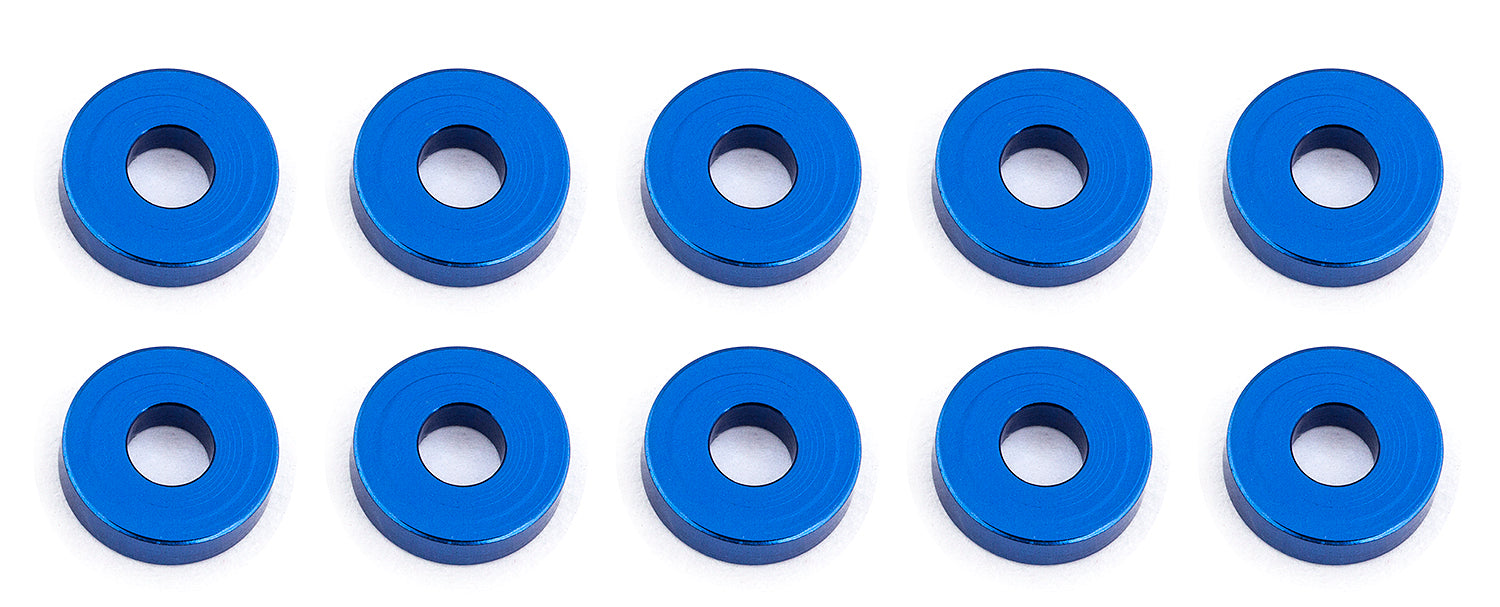 ASS31386 Bulkhead Washers, 7.8x2.0 mm, blue aluminum Team Associated