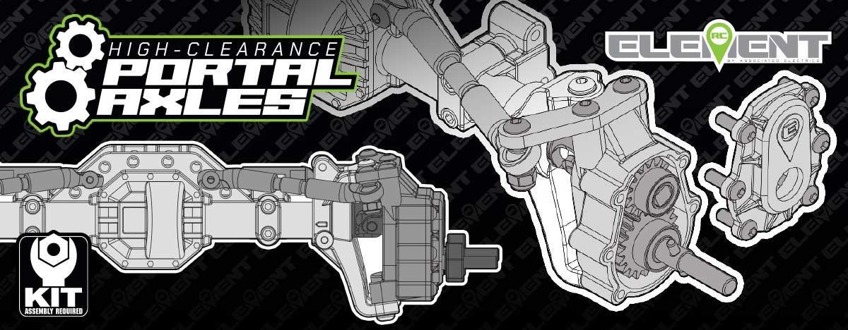 ASS40128 Enduro Portal Axle Conversion Kit TEAM ASSOCIATED