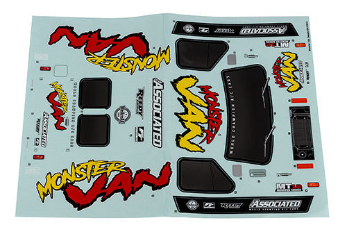 ASS41118 MT12 Monster Van Decal Sheet Team Associated