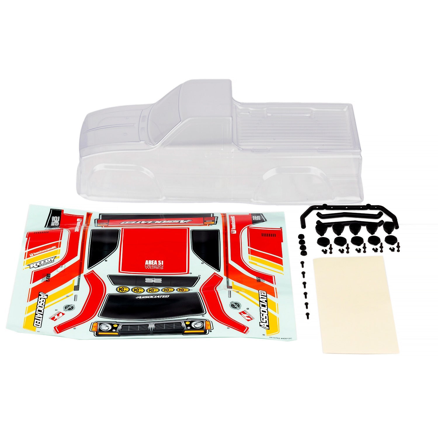 ASS41151 MT12+ Lux Body Set, clear TEAM ASSOCIATED