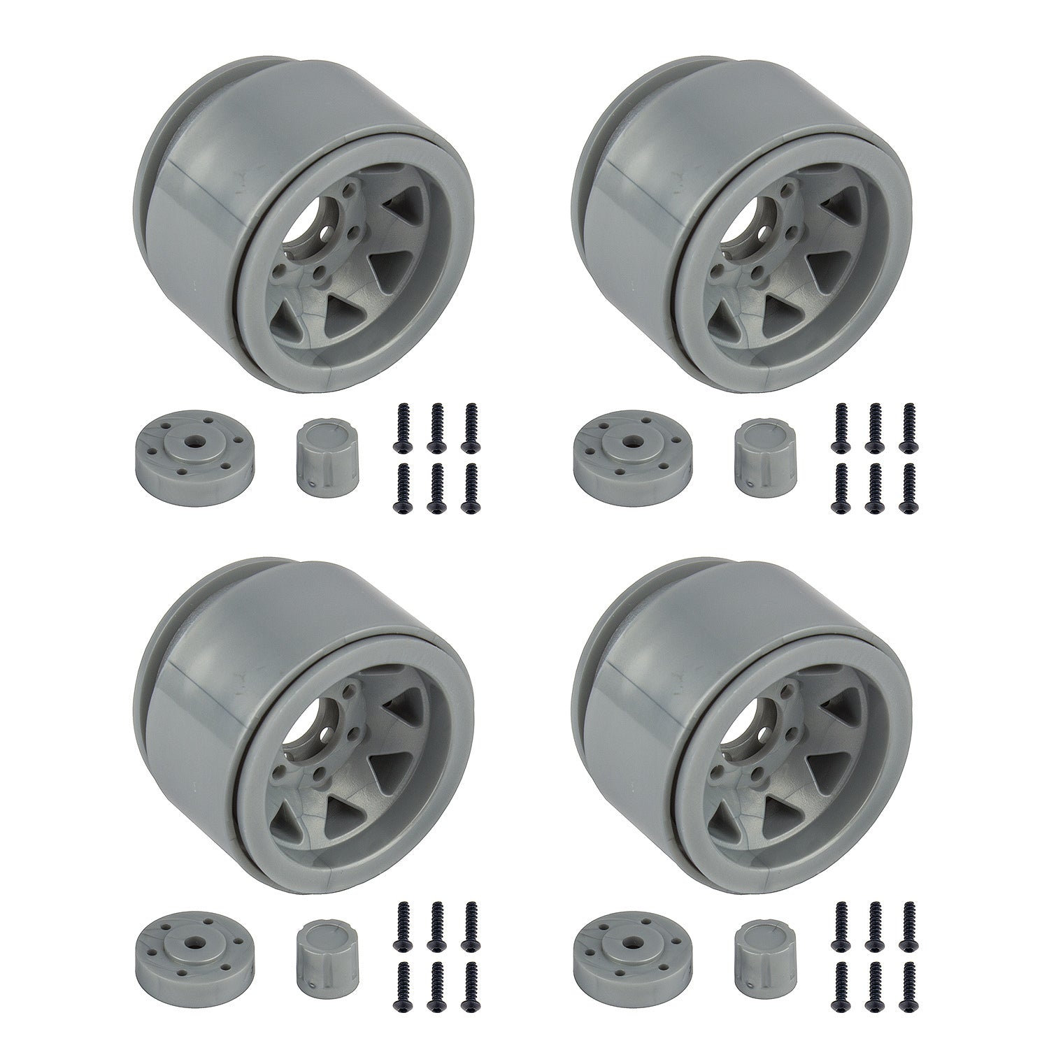 ASS42110 Enduro Trigon Wheels, 1.55 in, silver color Team Associated