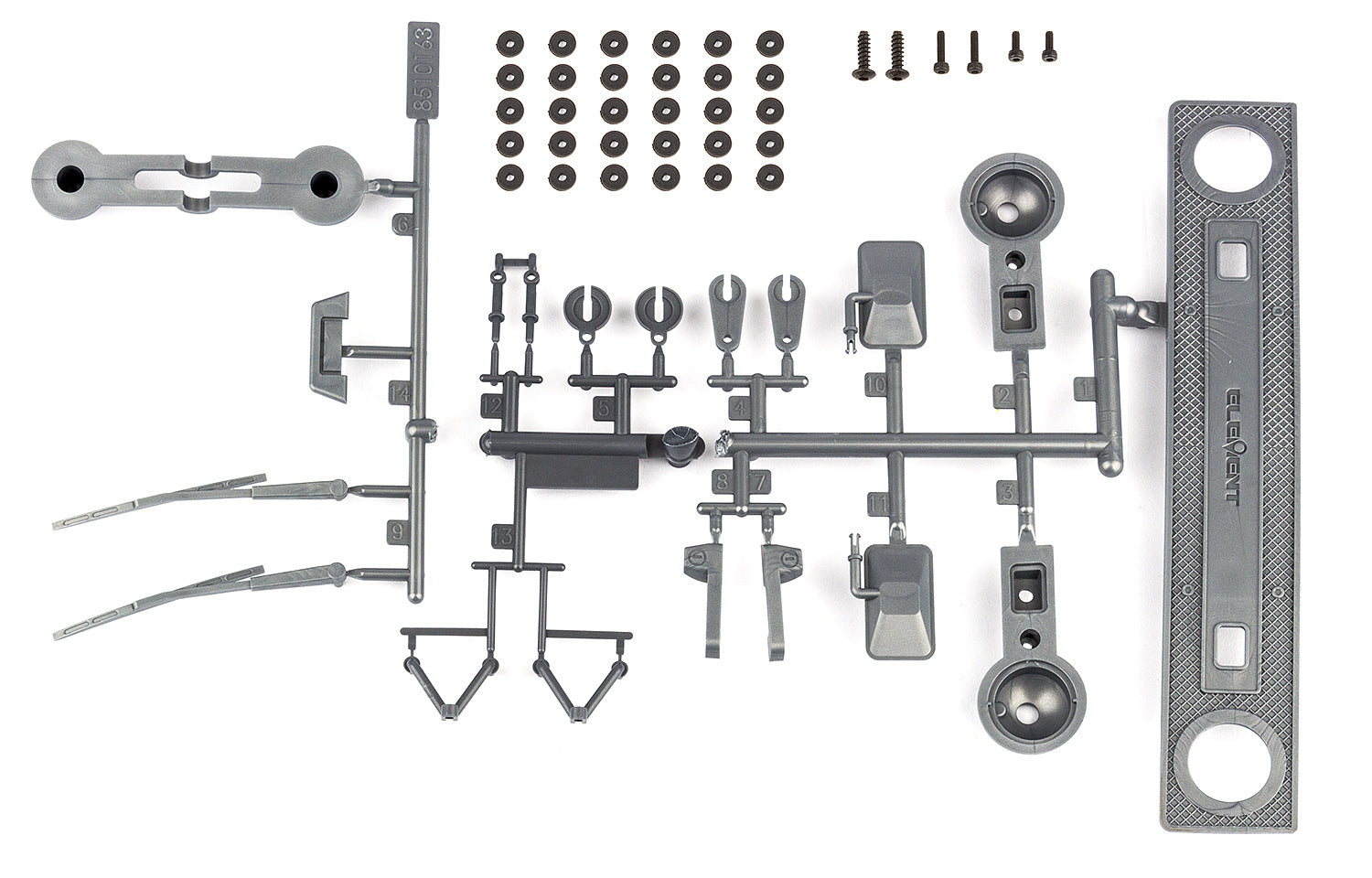 ASS42144 Trailwalker Body Accessories, silver Team Associated