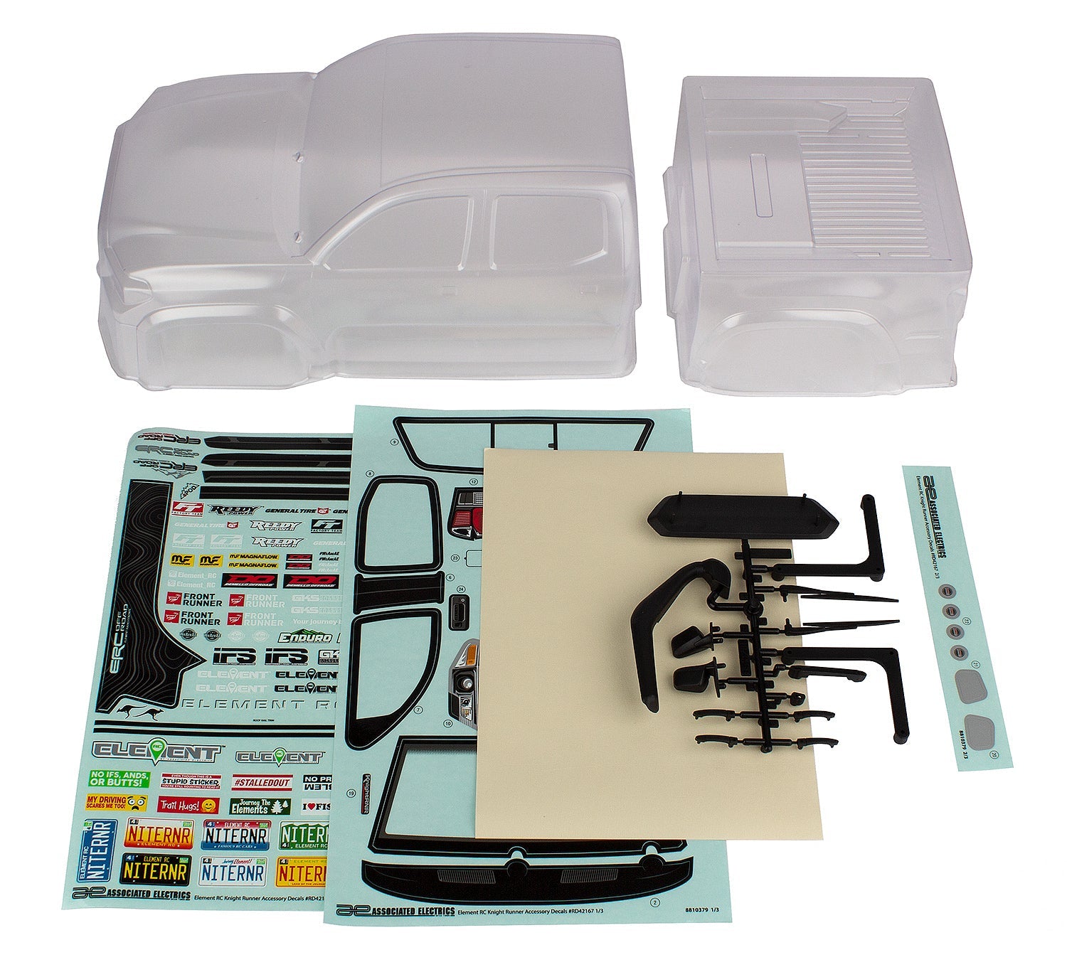 ASS42166 Knightrunner Body Set, clear Team Associated