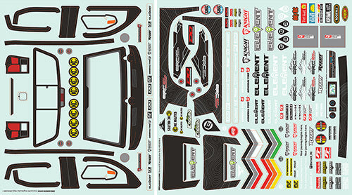 ASS42280 Knightwalker Body Decal Sheets Team Associated