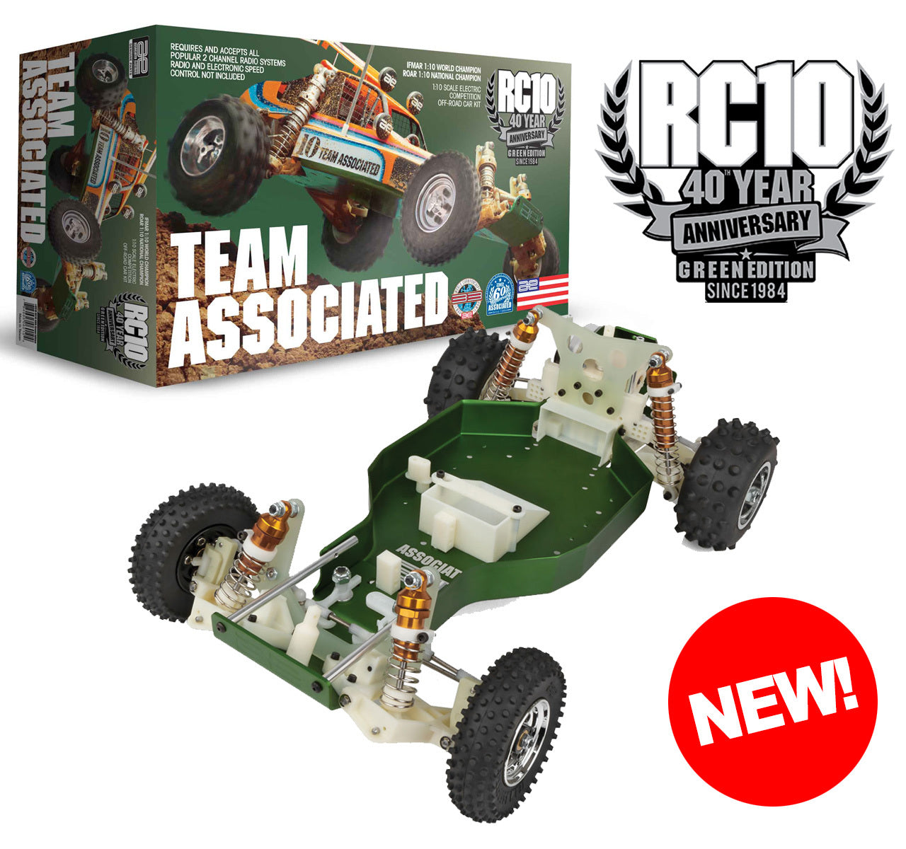 ASS6010 RC10 Classic 40th Anniversary Green Edition TEAM ASSOCIATED