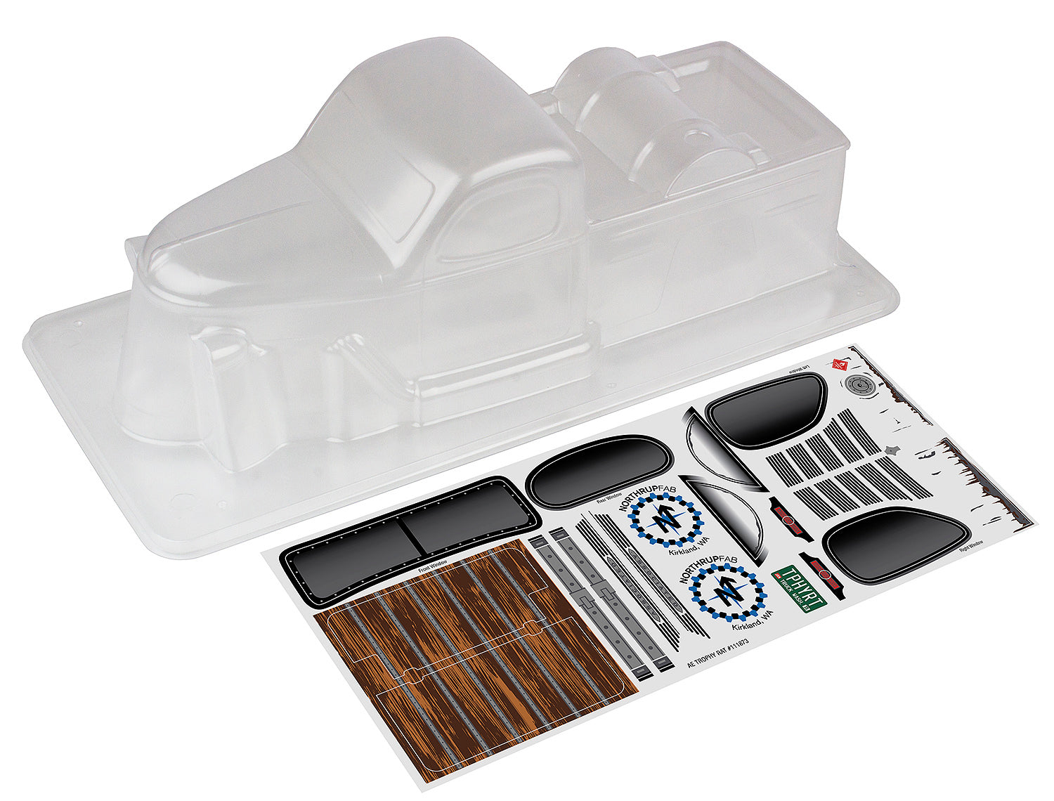 ASS71045 Trophy Rat Body, clear Team Associated