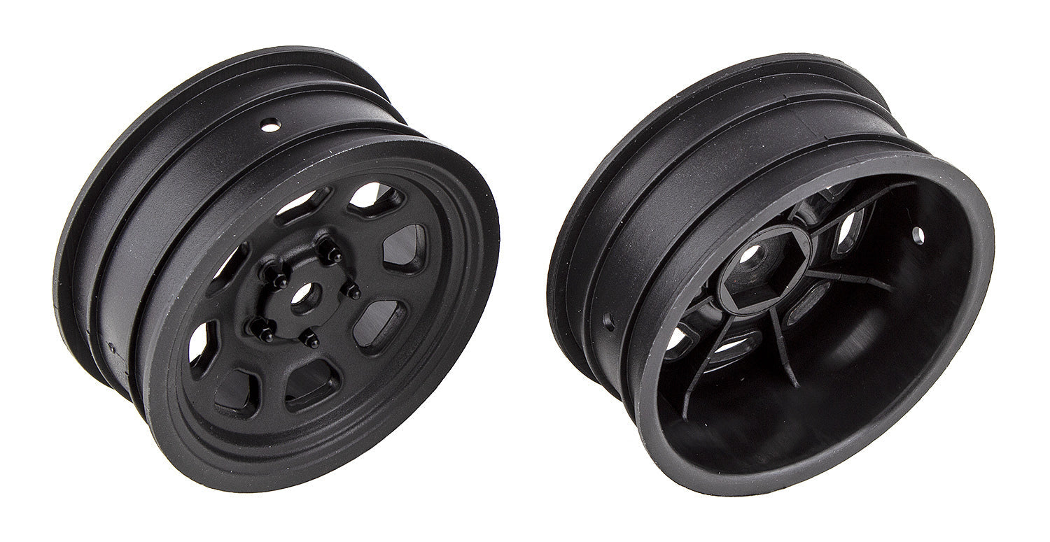 ASS71096 SR10 Front Wheels, black Team Associated