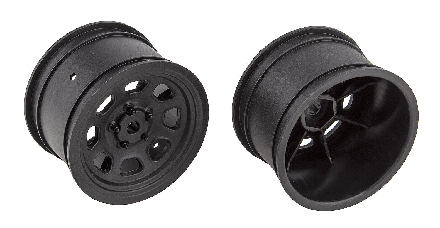 ASS71097 SR10 Rear Wheels, black Team Associated