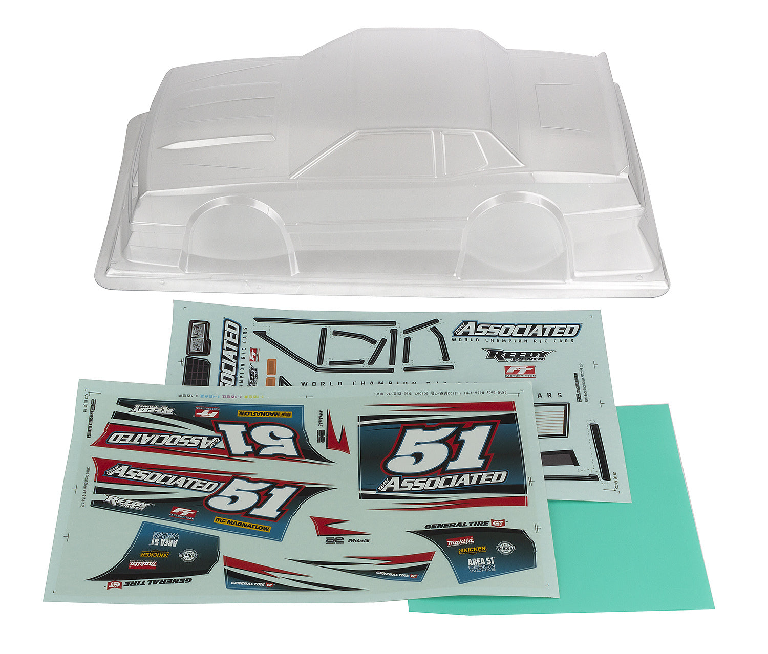 ASS71192 SR10 Street Stock Body, clear Team Associated