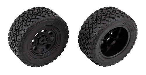 ASS72112 Pro2 LT10SW Rear Wheels and Tires, mounted Team Associated