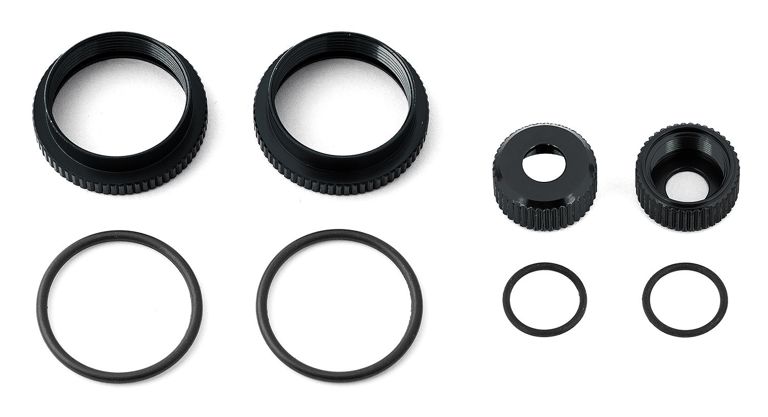 ASS81492 16mm Shock Collar and Seal Retainer Set, black Team Associated