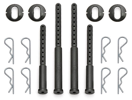 ASS8522 10R5 Front/Rear Body Post Set Team Associated