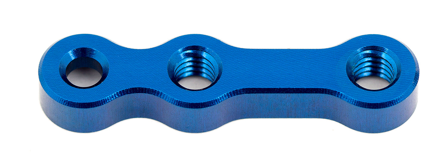 ASS8677 RC10F6 Front Wing Plate, blue aluminum Team Associated