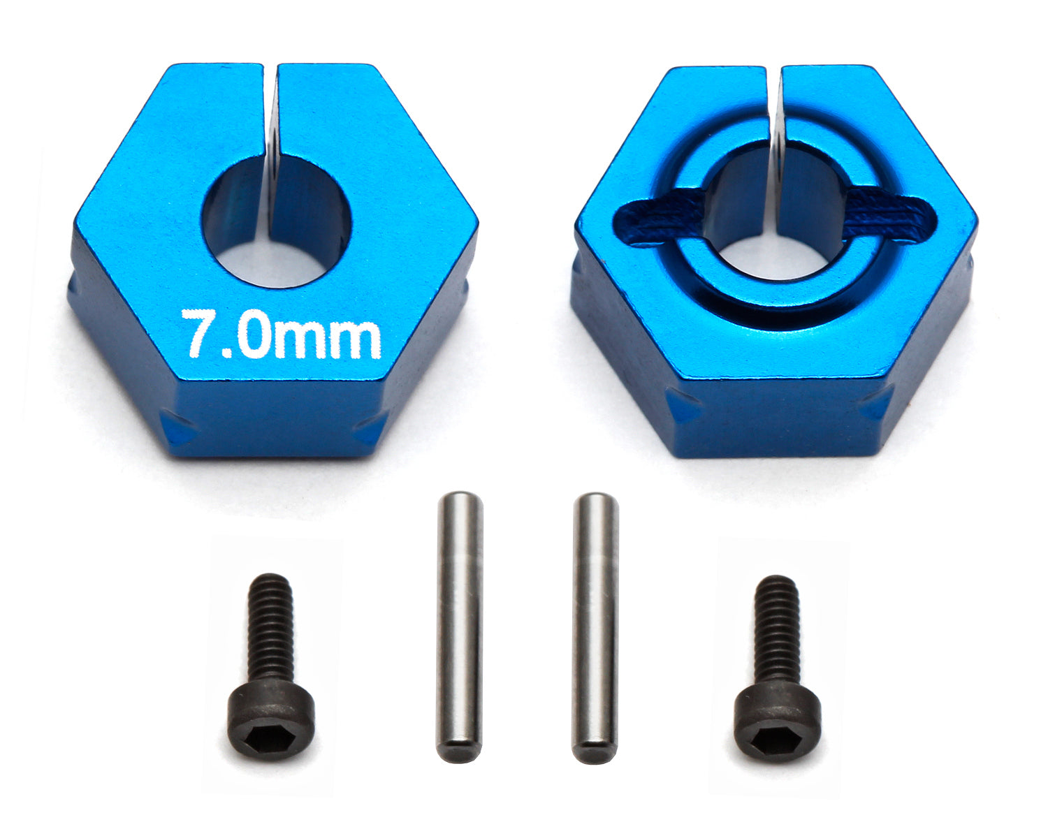 ASS91610 FT Clamping Wheel Hexes, 7.0 mm offset Team Associated