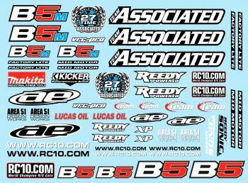 ASS91614 Decal Sheet B5, B5M, B5M-FL Team Associated