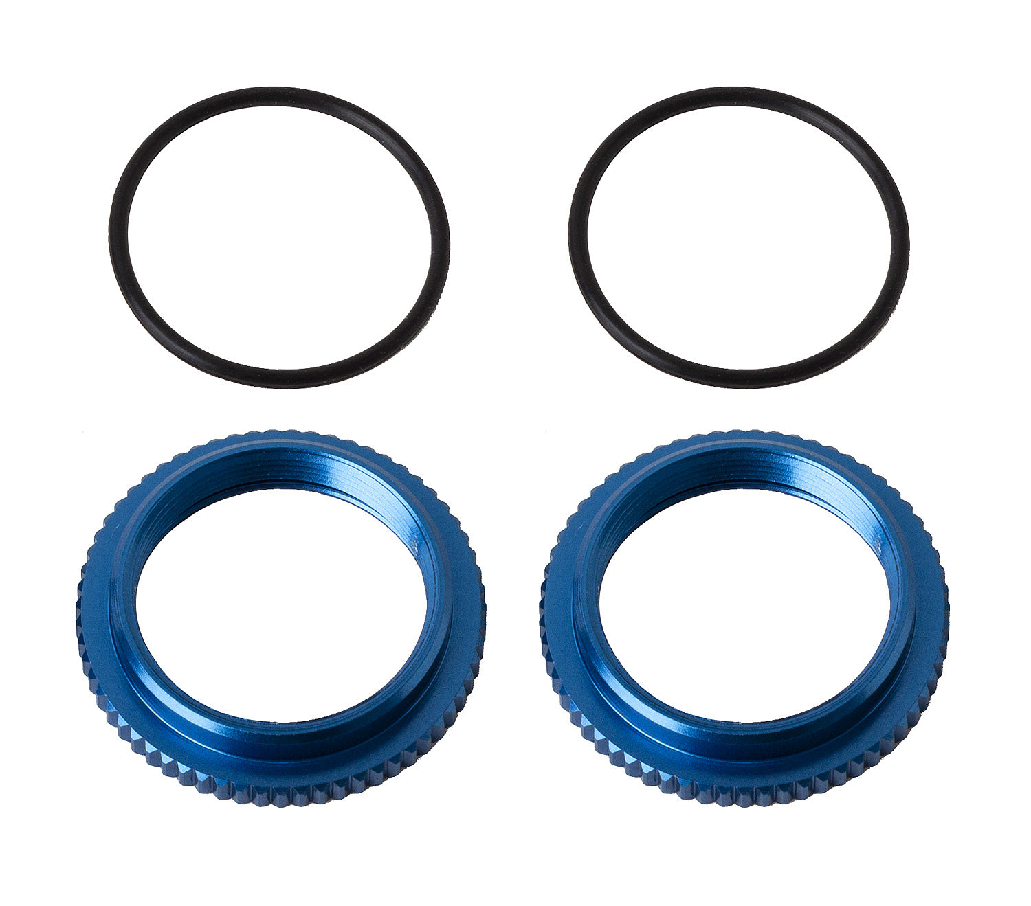 ASS91928 13mm Shock Collars, blue aluminum Team Associated
