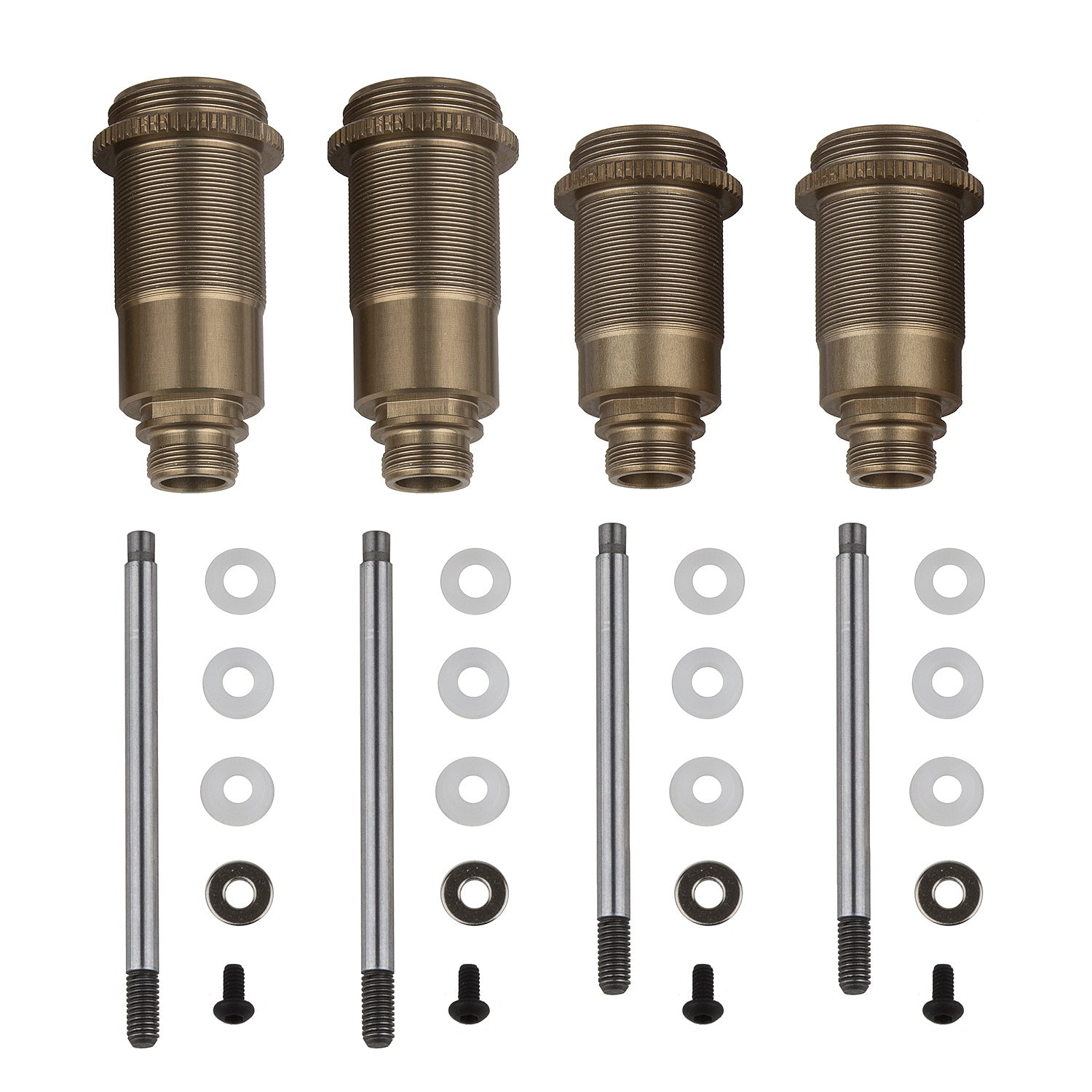 ASS91986 FT Shock Bodies, with Genuine FOX Kashima Coat, 13x23mm and 27.5mm Team Associated