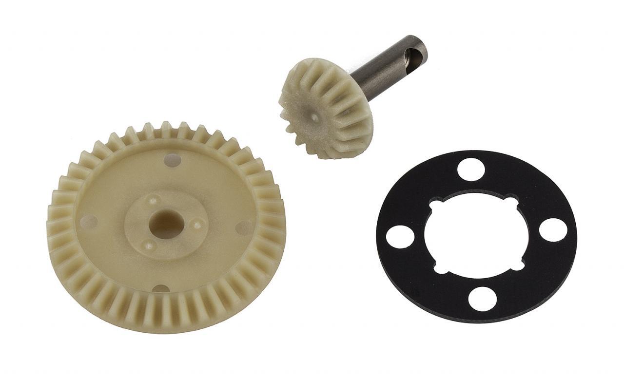 ASS92318 RC10B74.2 FT Ring and Pinion Gear Set, molded Team Associated