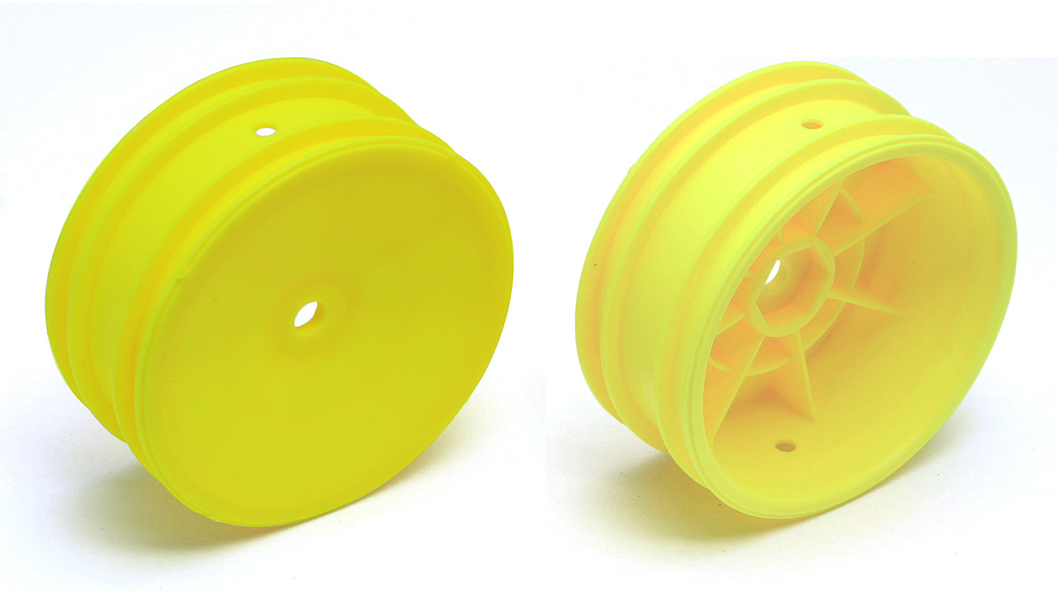 ASS9691 2WD Front Wheels, 2.2 in, 12 mm Hex, yellow Team Associated