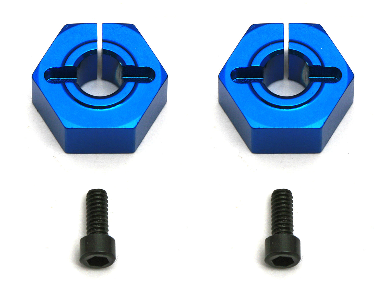 ASS9893 FT 12 mm Alum. Clamping Wheel Hexes, SC10 Front Team Associated