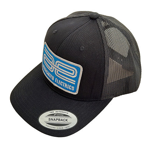 ASSSP97008 AE Logo Trucker Hat, curved bill, black