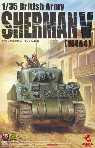 ASU-35-016 Asuka 1/35 British Army Sherman 5 (M4A4) Plastic Model Kit ASUKA