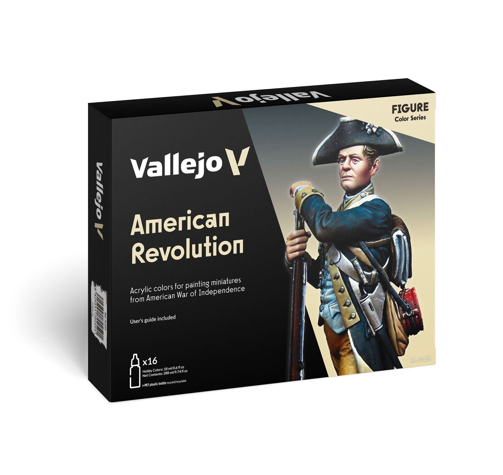 Vallejo Model Colour: American Revolution (16 Colours) Acrylic Paint Set AV70259