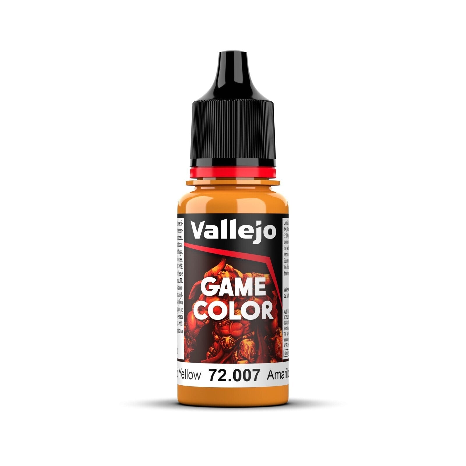 AV72007 Vallejo Game Colour Gold Yellow 18ml Acrylic Paint - New Formulation Vallejo