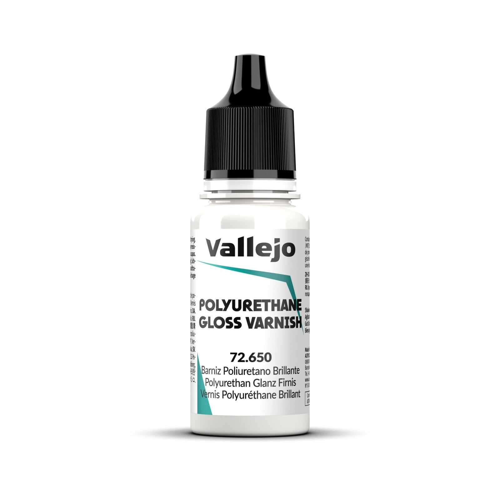 AV72650 Vallejo Game Colour Polyurethane Gloss Varnish 18ml Acrylic Paint - New Formulation Vallejo