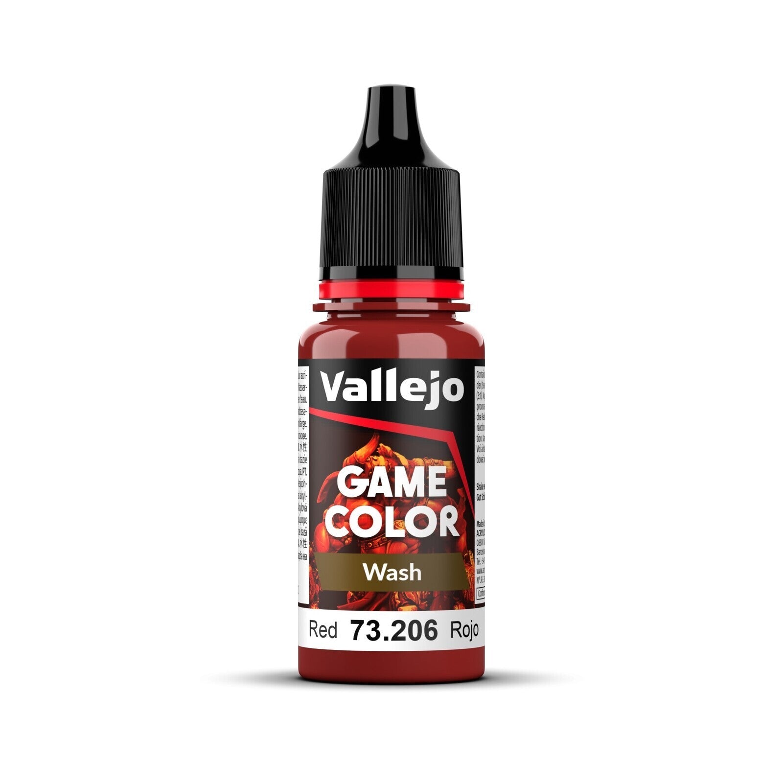 AV73206 Vallejo Game Colour Wash Red 18ml Acrylic Paint - New Formulation Vallejo