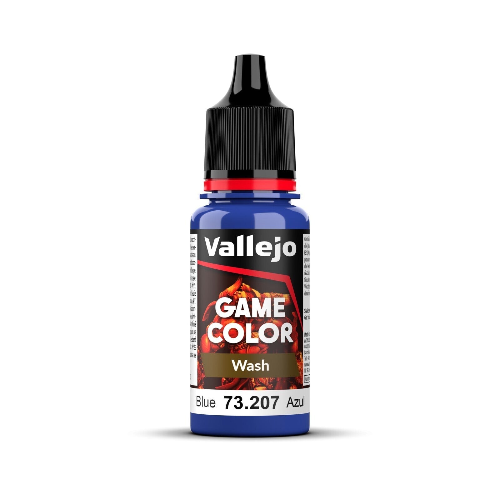AV73207 Vallejo Game Colour Wash Blue 18ml Acrylic Paint - New Formulation Vallejo