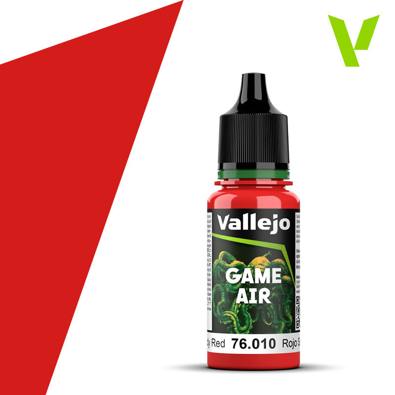AV76010 Vallejo Game Air Bloody Red 18 ml Acrylic Paint - New Formulation Vallejo