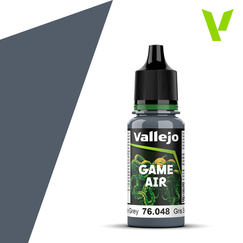 AV76048 Vallejo Game Air Sombre Grey 18 ml Acrylic Paint - New Formulation Vallejo