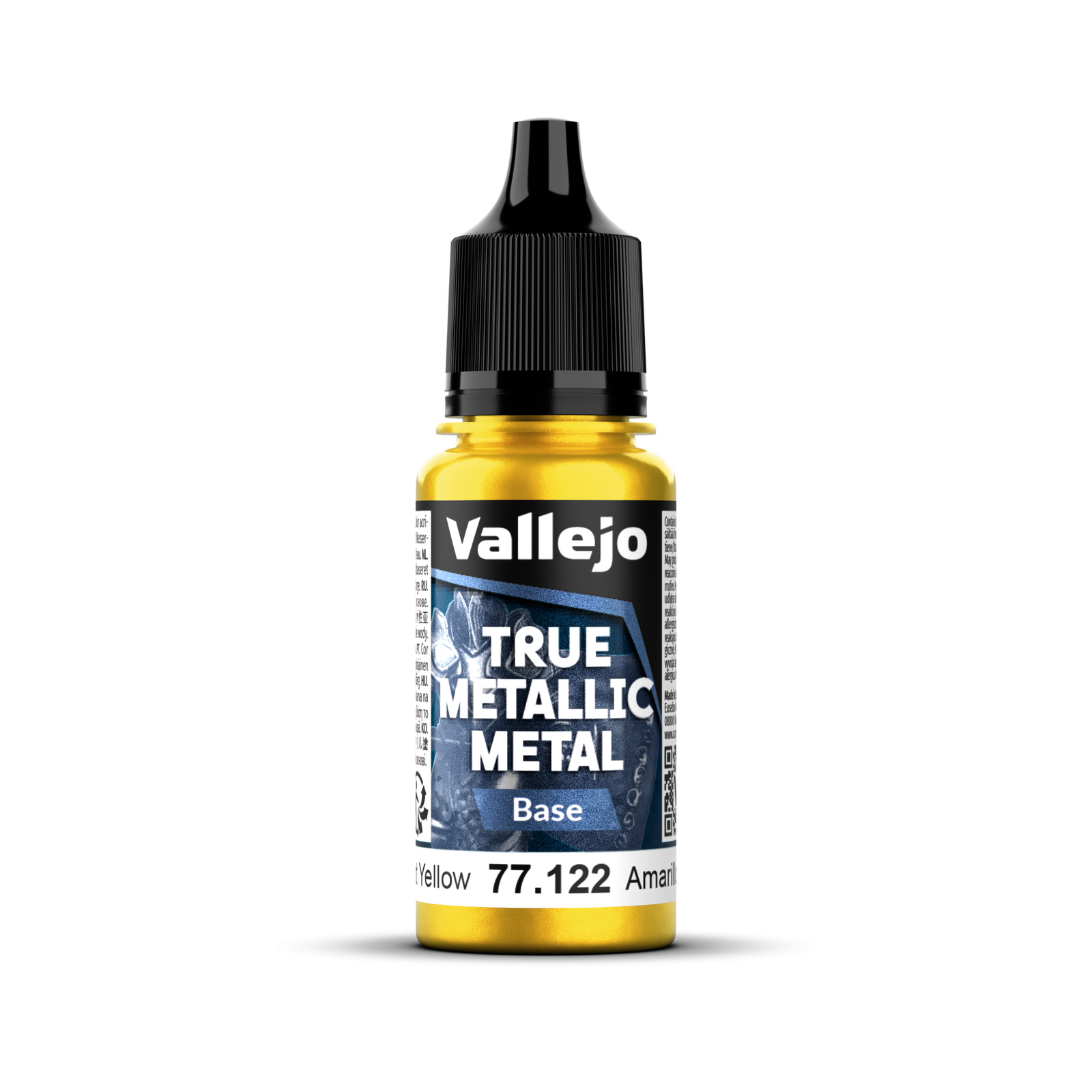 Vallejo True Metallic Metal: Base - Radiant Yellow 18 ml AV77122